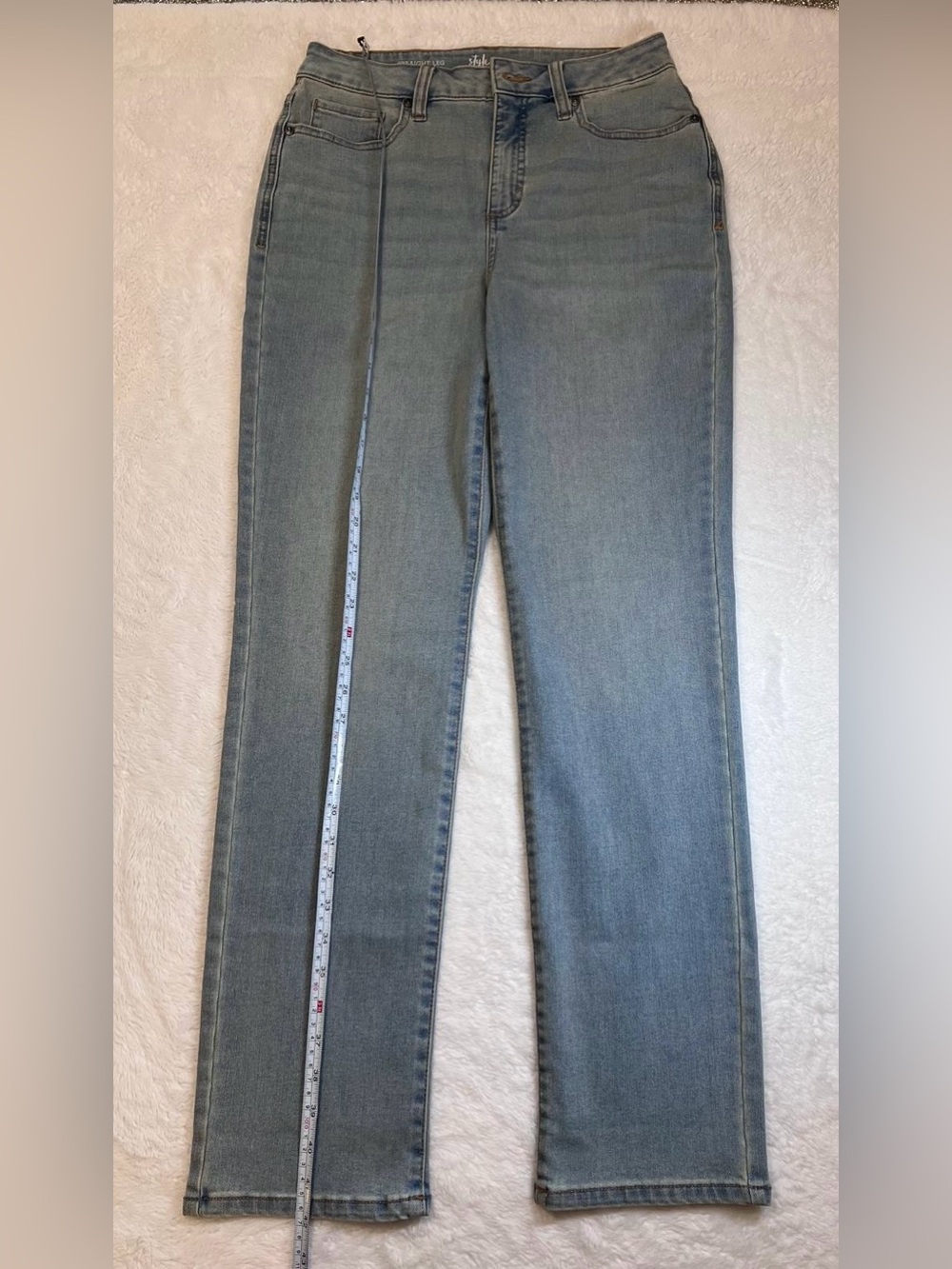 Style & Co. Straight-Leg Jeans in Faded Blue